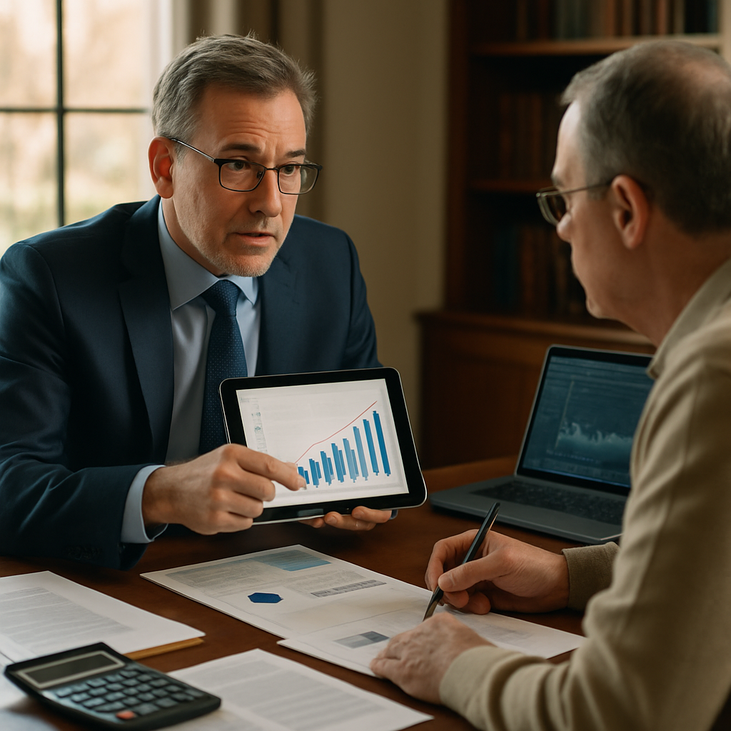 Conceptual image of annuity payments and financial planning